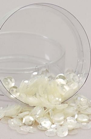 26-001 krém átlátszó flitter 6mm 500 gr