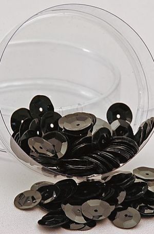 26-006 fekete flitter nagy 10mm 500 gr