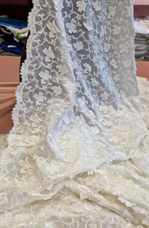 3D organza alapú csipkeanyag